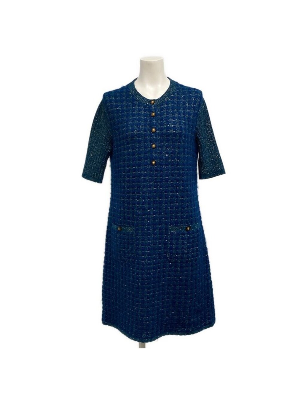 Chanel Dress M Blue Green